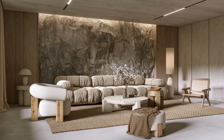 natural,mountain,rock,wall,in,modern,living,room,interior,,3d